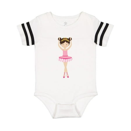 

Inktastic Ballerina with Two Buns Gift Baby Girl Bodysuit