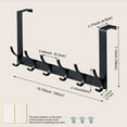 thumbnail image 4 of Over The Door Hooks, Door Hanger Hooks for Hanging, No Assembly Required Large Over The Door Towel Rack with 6 Hooks, Coat Rack Hat Rack Over The Door Organizer, 4 of 7