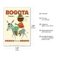 thumbnail image 2 of Bogota Colombia - Pacifica International Airways - Andes Boy with Colombian Emeralds - Vintage Airline Travel Poster by Sokoloff c.1950s - Master Art Print (Unframed) 13in x 19in, 2 of 4