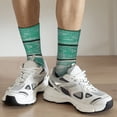 thumbnail image 6 of Pofeuu Old Green Wooden Print Crew Socks, Adult Running Hiking Socks for Youth and Adult, 6 of 6