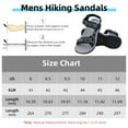 thumbnail image 5 of OutPro Mens Hiking Sandals Open Toe Walking Sandals Fashion Casual Sandals for Male Summer Outdoor Athletic Shoes Black Gray, 5 of 11