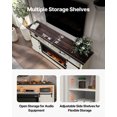 thumbnail image 4 of VEVOR Fireplace TV Stand, Farmhouse Fireplace TV Stand for TVs up to 80 inch, Farmhouse Entertainment Center with 36 inch Fireplace & LED Lights, Electric Fireplaces for Living Room Bedroom, White, 4 of 9