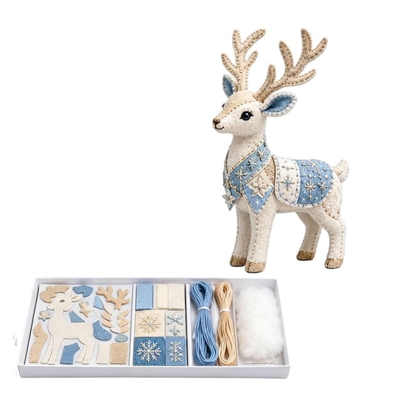 BingTong Arctic Winter Guardians DIY Patchwork Kit,Arctic Winter Series Felt Sewing Kit, Fantasy Craft for Beginners, DIY Craft Kit for Home Decor & Craft Lovers Gift C