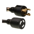 thumbnail image 1 of Heavy Duty Power Extension Cord, Black, SJT, NEMA L5-30P to NEMA L5-30R, 10 AWG, 3 Conductor, 30 Amp, 6 foot, 1 of 1