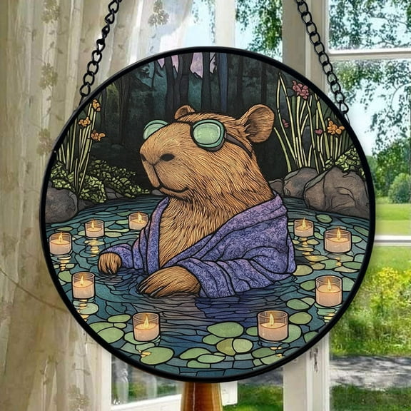 Hanging Stained Glass for Windows Personalized Holiday Tree Ornament Gift for Mom Romantic Valentine Decoration Holiday Festival Ornament Keepsake 2025