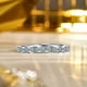 thumbnail image 2 of JeenMata Alianza de Boda Art Deco de 0,25 Quilates con Piedra Natal de Diciembre de Talla Brillante Redonda y Filigrana Milgrain en Baño de Oro Blanco de 18 K sobre Plata, 2 of 5