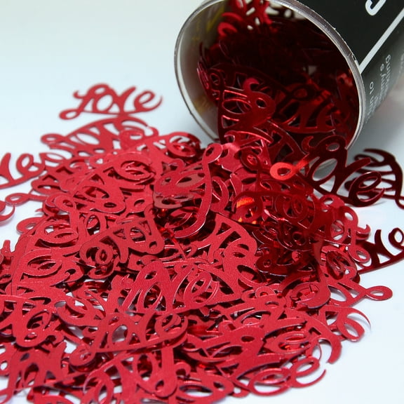 Confetti Word LOVE Red - Pouch (1/2 oz) - CCP7756