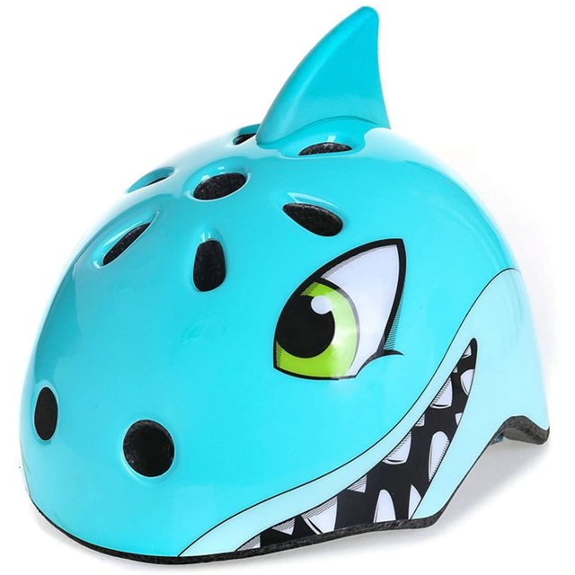 Casco de bicicleta para niños pequeños, casco multideportivo para ciclismo, patineta, patineta, patinaje, 2 tamaños, desde niños pequeños hasta jóvenes Azure Shark S BANYUO Hogar