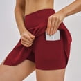 thumbnail image 3 of Women’s High Waist Yoga Shorts With Built In Liner Exposure Running Tennis Skirt Athletic Workout Shorts Women Short Womens Shorts Yoga, 3 of 5
