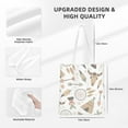 thumbnail image 4 of DouZhe Reusable Grocery Bags, Boho Stylish Chic Hippie Style Lightweight Polyester Canvas Cloth Tote Bag for Travle Gym Shopping School, 15" x 16", 4 of 7