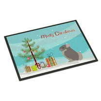 Carolines Treasures CK4431MAT Beige Wellman Chinchilla Merry Christmas Door Mat Indoor Rug or Outdoor Welcome Mat 18x27