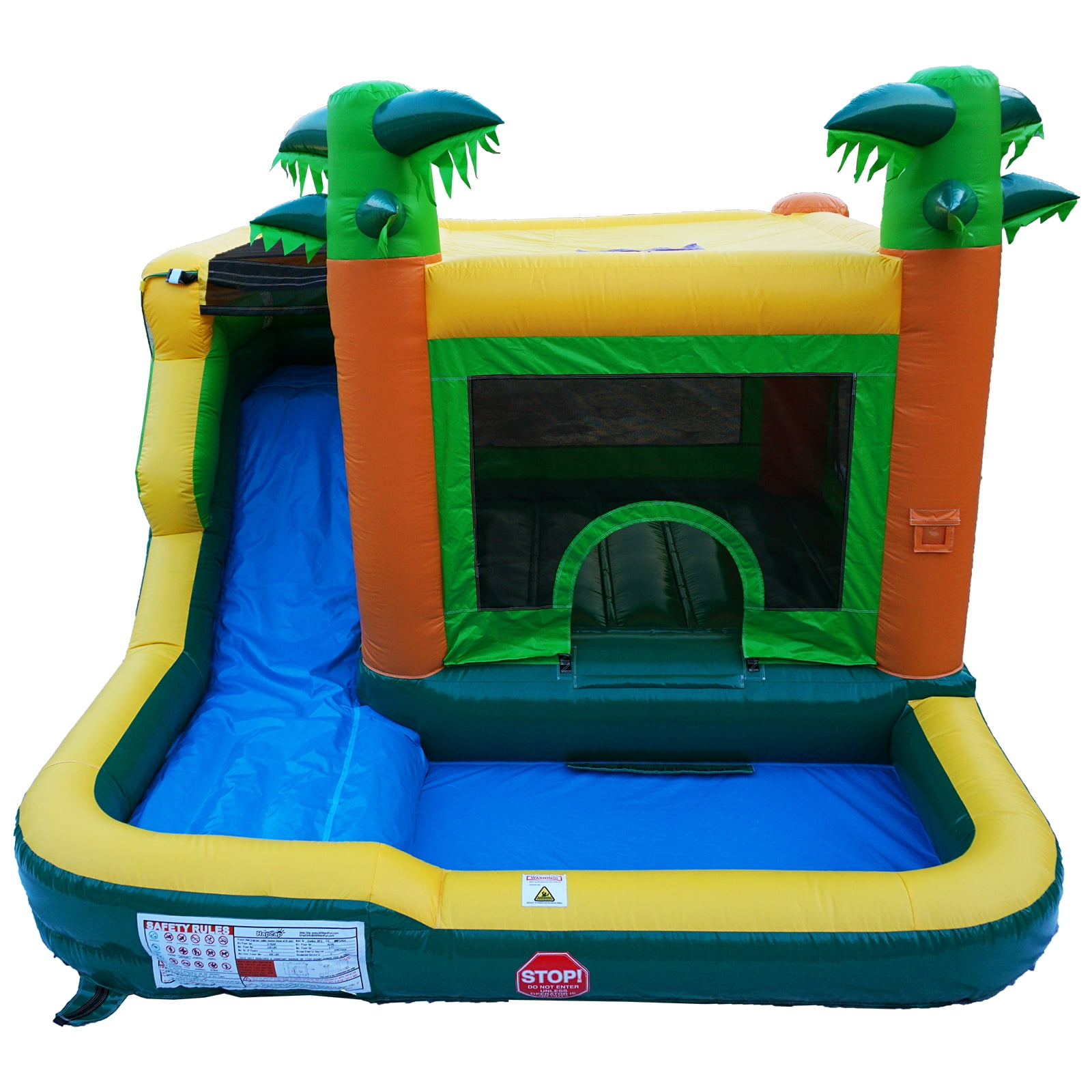 Hapcap Commercial PVC Inflatable Bounce House Water Slide Combo for Kids, Backyard, Without Air Blower