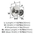 thumbnail image 4 of Amerock Loop 1-3/16 inch (30mm) Diameter Polished Chrome Cabinet Knob - 25 Pack, 4 of 4