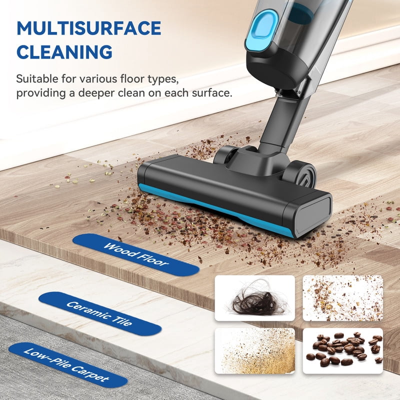 Homadio Corded Stick Vacuum Cleaner, Upright/Handheld 3-in-1 Lightweight Vacuum with HEPA Filter for Hard Floor, Carpet and Pet Hair, 1L Dust Cup