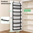 thumbnail image 2 of Organizador ajustable de 8 niveles para colgar sobre la puerta SNTD, negro, 44 x 15 x 175 cm, 2 of 9