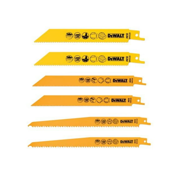 DEWALT - DT2444 Reciprocating Saw Blade Set, 6 Piece