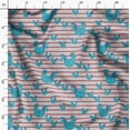 thumbnail image 4 of Soimoi Gray polyester Crepe Fabric Cock & Stripe Printed Fabric 1 Yard 42 Inch Wide, 4 of 5