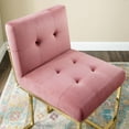 thumbnail image 5 of Counter Stool Chair, Velvet, Metal Steel, Gold Pink, Modern Contemporary Urban Design, Bar Pub Cafe Bistro Hotel Restaurant Hospitality, 5 of 8