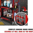 thumbnail image 6 of 3 Tier Rolling Utility Tool Cart, 36" Workshop Service Cart 297 lbs Heavy Duty Tool Cart with Tool Hanging Board & Hook, 6 of 7