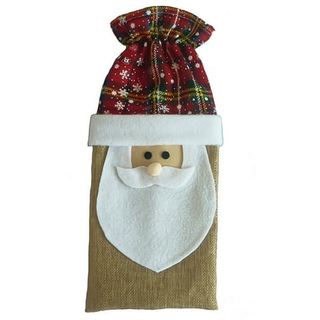 Christmas Buffet 2019 AkoaDa 2019 New Year Navided Christmas Decor For Home Xmas Wine Bottle Bag Cover Santa Claus Deer Bottle Clothes Kitchen Decoration ()