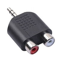 SUSUchens Black Cables to Go 3.5mm Stereo Male to Dual RCA Female Audio Video Adapter