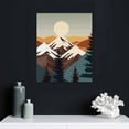 thumbnail image 4 of JEUXUS Large Mountain Wall Art Vintage Mountains Office Framed Canvas  Artwork 16x20in for Living Room Bedroom Décor, 4 of 4