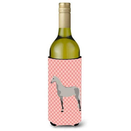 

Orlov Trotter Horse Pink Check Wine Bottle Beverge Insulator Hugger