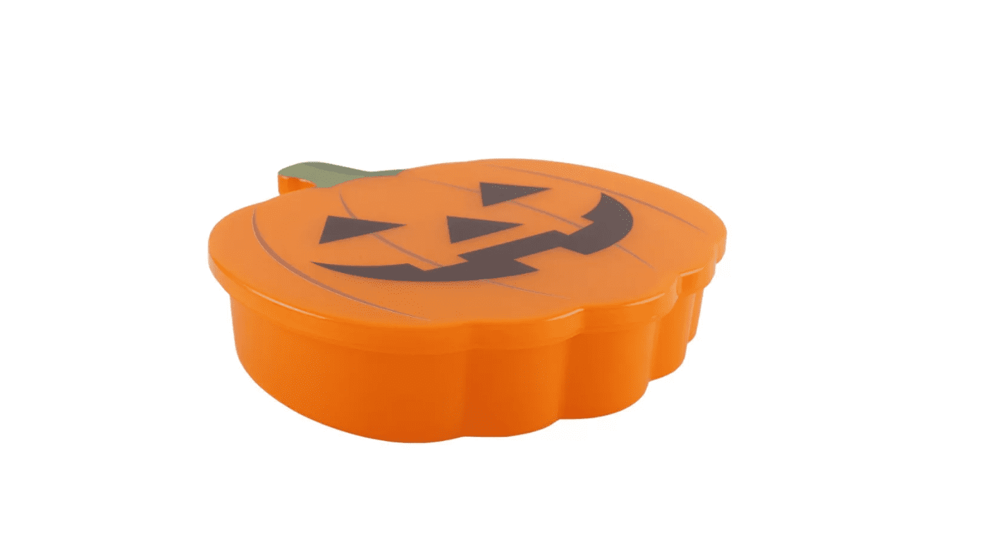 Cook With Color Figural Pumpkin Halloween Snackle Box Food Storage Container