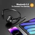 thumbnail image 2 of TECKNET Bluetooth Headset, Wireless On Ear Headphones with Noise Cancelling Microphone for Trucker, Hand Free Wireless Headset with Mute Mic for Phone, 2 of 5