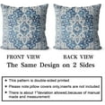 thumbnail image 2 of Boho Throw Pillow Covers 18x18 inch Set of 2 Blue Monaco Rug Persian Carpet Double Sided Pattern Cotton Soft Pillow Case Cushion Cover Pillowcase for Couch Sofa Bed Decorative, 2 of 6