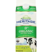 Stremicks Heritage Foods® Organic Fat Free Milk 0.5 gal. Carton