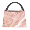 thumbnail image 2 of Vsdgher Rose Gold Glitter Splatter Print Insulated Reusable Bags with Sturdy Zipper and Handles, Foldable Totes for Hot or Cold Food Bring or Delivery, 2 of 8