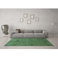 thumbnail image 3 of Ahgly Company Indoor Square Abstract Turquoise Blue Modern Area Rugs, 4' Square, 3 of 4