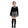 thumbnail image 2 of XXWXYD Kids Girls Plaid Skirt A-Line Wool Mini Liner Cute Elastic High Waisted School Unifor𝗆 Skort Tartan Pleated Fall Winter, 2 of 5