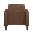 thumbnail image 6 of Lexicon Malcolm Faux leather Chair in Chocolate, 6 of 12