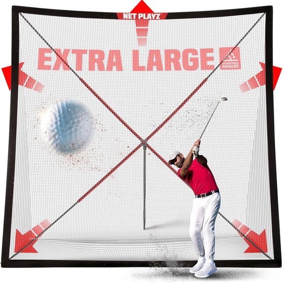 NET Playz Golf Practice Net Hitting Netting for Backyard Portable Driving Range Golf Cage Indoor Golf Net 10' X 10'