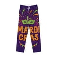 thumbnail image 4 of Goofa Mardi Gras2 Printed Soft Pajama Pants for Men, Wide Leg Comfy Casual Lounge Yoga Pants-Small, 4 of 9