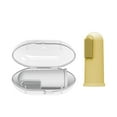 thumbnail image 4 of Dr. Brown's 100% Silicone Finger Toothbrush with Storage Case, Gray and Yellow, 2-Pack, 3m+, 4 of 10