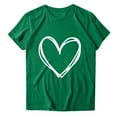 thumbnail image 7 of Delliss Women's Top Casual Shirt for Women Funny Love Heart Graphic Crew Neck Short Sleeve Tee Top Loose Summer Top Green S, 7 of 7