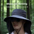 thumbnail image 4 of Mosquito Head Net Hat Wide Brim Insect Protection Hat Breathable Sun Hat for Fishing Gardening Hiking Camping, 4 of 7