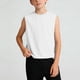 thumbnail image 1 of Camiseta de tirantes de cuello redondo para niña, de color liso, sin mangas, ideal para actividades al aire libre, cómoda, de talla mediana a grande, de poliéster., 1 of 6