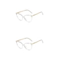 thumbnail image 4 of Qarigey 1 par de gafas de Metal para mujer, reemplazo Universal HD, elegante, a prueba de sol, inastillable, a la moda, adorno para gafas, Blanco 2piezas, 4 of 6