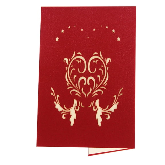 FUTUREORYY Love Tree Greeting Card Red Special Paper 3D Design Valentine's Day Decor
