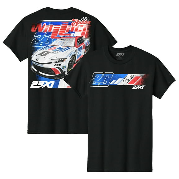 Men's 23XI Racing Black Bubba Wallace Mobil 1 Car T-Shirt