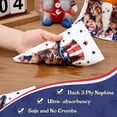 thumbnail image 4 of Caltero 100PCS Patriotic Napkins, 4th of July Paper Napkins 3 Ply Disposable Independence Day Napkins Patriotic Party Supplies, 4 of 8