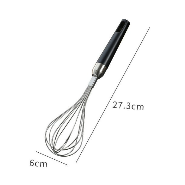 Xihbxyly Batidora Portátil de Varillas de Acero Inoxidable, Ligera y Fácil de Limpiar, Herramienta Manual de Mano, Ideal para Salsas, Adobos y Panqueques, Tamaño Compacto, 1 Pieza