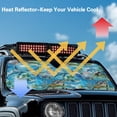 thumbnail image 4 of HUIACONG Sea Animals Windshield Sun Shade,American Flag Car Sun Shade for Rubicon Sahara TJ JK JKU 2 Door & 4 Door, UV Rays Blocker Sun Visor Shade Keep Vehicle Cool,Black, 4 of 6