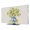 Yellow, variant on Indoor Elastic TV Cover, Summer Lemons Dust Proof TV Screen Slipcover Protection, Brown Beige Farmhouse Botanical Linen Stretch Waterproof Monitor Fitted 24" TV Covers for Inside