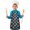 Navy Colorful Skull, variant on Green Ghost Bat Pattern Kids Aprons for Girls and Boys,Adjustable Neck Strap Toddler Aprons for Kids Cooking Baking