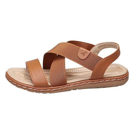

Penkiiy Platform Beach Sandals Women s Slip-on Elastic Sandals